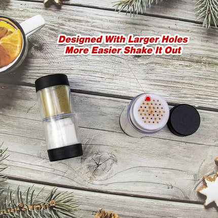 Salt and Pepper Shakers Moisture Proof Set, 2-in-1 Portable Spice Shaker with Airtight Lid, Perfect for Camping Kitchen, Travel, Car Camping, RV, Outdoors, Backpack, BBQ Picnic, Lunch Boxes.