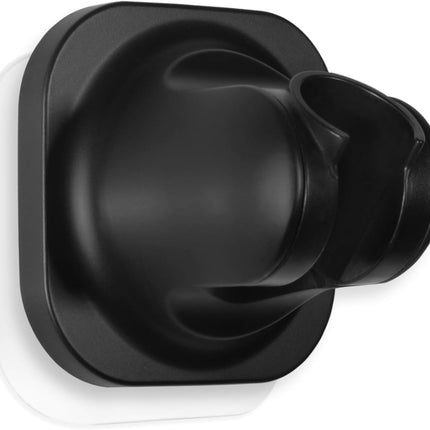 Hand held Shower Head Holder-4 Degree Adjustable-Adhesive Base Install in a Breeze with Screw Alternative to Fit All Surfaces. RV Camper Shower Wand Holder. (Matte Black).