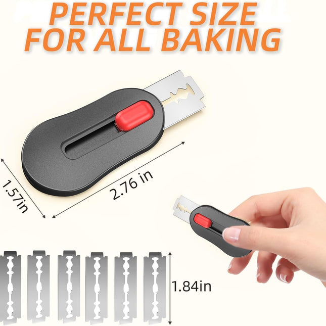 (2 Packs) Bread Lame Dough Scoring Tool with Telescoping Feature, Professional Bread Lame for Bread Scoring Tool & Sourdough Scoring Tool, Bread Lame Dough Scoring Tool with 10 Replacement Blades.