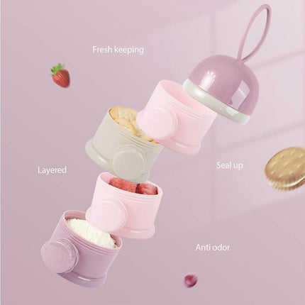 2 PCS 4 Layers Baby Milk Powder Dispenser, Milk Powder Pots,Food Storage Tank, Candy Storage Tank, Formula Dispenser Portable Milk Powder Formula Dispenser Container Pot Box Milk Cans Snack Storage.