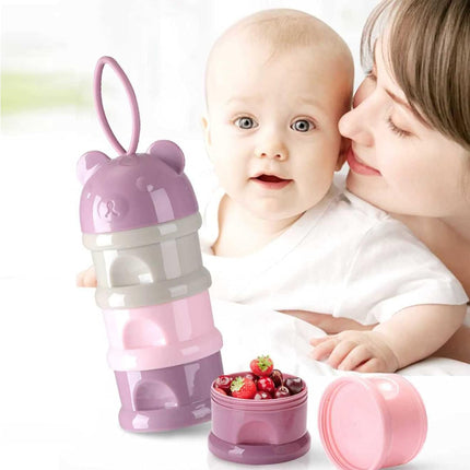 2 PCS 4 Layers Baby Milk Powder Dispenser, Milk Powder Pots,Food Storage Tank, Candy Storage Tank, Formula Dispenser Portable Milk Powder Formula Dispenser Container Pot Box Milk Cans Snack Storage.
