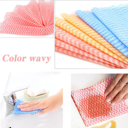 Disposable Cleaning Towel (4 Rolls /200pcs) Reusable Cleaning Wipe, Dish Towels Dish Rags Reusable Quick-Dry.