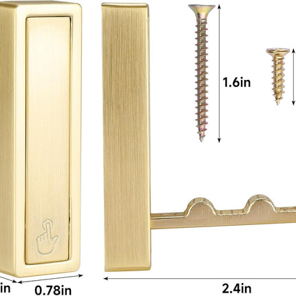 Folding Hooks 4 Pack Foldable Coat Hook Heavy Duty Wall Hooks for Hanging Coats, Towel, Hat, Backpacks (Gold).