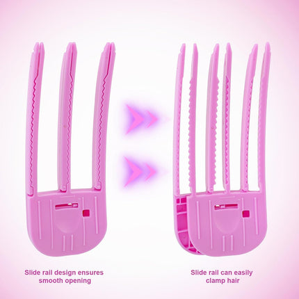 2 Pcs Wind Shaping Styling Comb for Fluffy Bangs,No-Trace Hair Root Lifting Hair Volume Clip,Easy High Crown Volume Tool,Quick Hair Styling Tools Volumizing Hair Clips for All Hair Types (Rose Red).