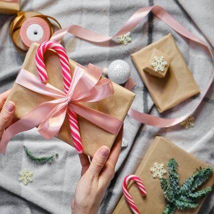 3/8 Inch Rose Gold Satin Ribbon, 25 Yards Rose Pink Solid Fabric Ribbons for Gift Wrapping, Invitation, Hair Bows, DIY Handicrafts, Sewing, Wedding Party Decoration.