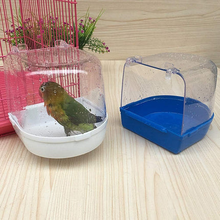 Cage Style Bird Bath, Acrylic Bird Bath Box, Parrot Bird Accessories, Bird Bath Bathtub, Large Bird Bath.