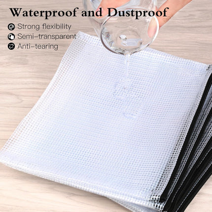 Mesh Zipper Pouch Bags, 24Pcs A5 Zipper Wallet Bags, Waterproof Pochette Plastique, Clear Mesh Plastic Zipper Pouch for Office Supplies, Documents, Paper, Travel, Cosmetics.