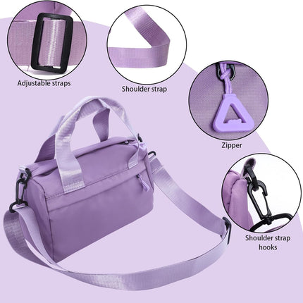 Mini Gym Bag Small Sport Bag Adjustable Duffle Bag Detachable Strap Gym Tote for Men Women Portable Shoulder Fitness Bag for Travel Sports.