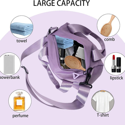 Mini Gym Bag Small Sport Bag Adjustable Duffle Bag Detachable Strap Gym Tote for Men Women Portable Shoulder Fitness Bag for Travel Sports.