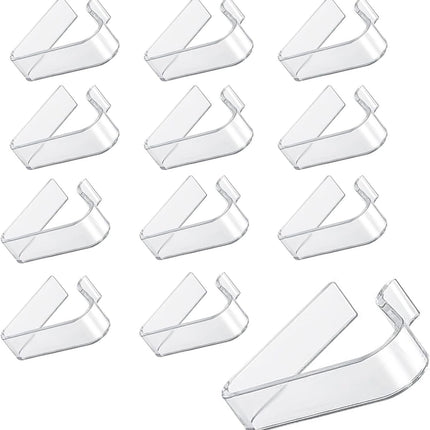 Picnic Table Cloth Clips Outdoor, 12 Pcs Plastic Tablecloth Clips Clear Table Cloth Holder Cover Clip for Tablecloth Indoor Home.