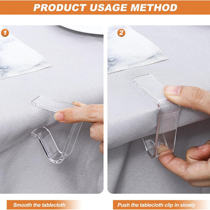 Picnic Table Cloth Clips Outdoor, 12 Pcs Plastic Tablecloth Clips Clear Table Cloth Holder Cover Clip for Tablecloth Indoor Home.