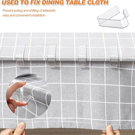 Picnic Table Cloth Clips Outdoor, 12 Pcs Plastic Tablecloth Clips Clear Table Cloth Holder Cover Clip for Tablecloth Indoor Home.