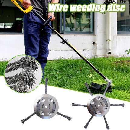 Universal Steel Wire Weedeater Head, Universal Wire Trimmer Head, Steel Wire Trimmer Head, Universals Steels Wires Grass Trimmer Heads, for Weed Eater, Grass Removal Tool (2, 6 Blades).