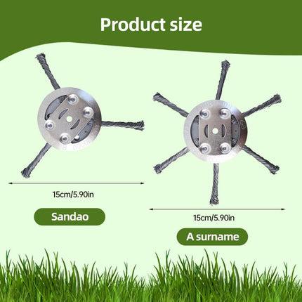 Universal Steel Wire Weedeater Head, Universal Wire Trimmer Head, Steel Wire Trimmer Head, Universals Steels Wires Grass Trimmer Heads, for Weed Eater, Grass Removal Tool (2, 6 Blades).
