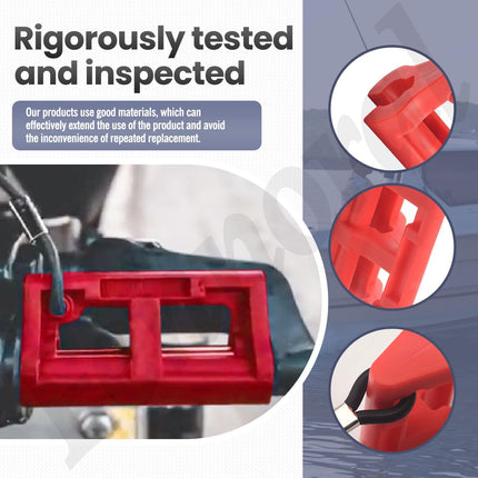 Red Hydraulic Steering Locks, Outboard Motor Steering Lock for Most Steering Cylinder Rods On Outboard Engines, in Position When Towing - Transom Savers for Outboard Motor Trailering/Transport.