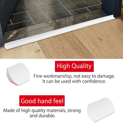 98 Inch Water Barrier for Sink,Silicone Shower Water Barrier Threshold Water Dam Self Adhesive Sealant Strip Bottom Seal Strip Corner Shower Water Guard for Bathroom Floor Bathtub Kitchen Countertop.