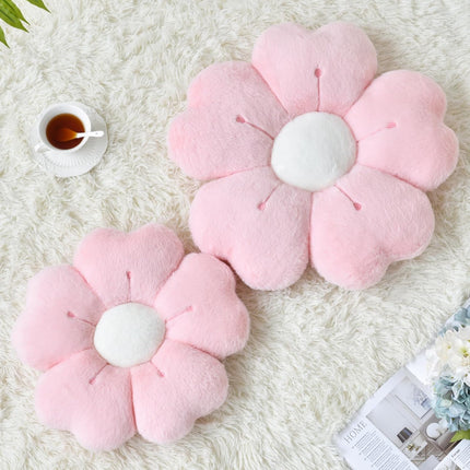 Flower Pillow, Flower Shaped Pillow Decorative Throw Pillows for Bed Couch, Cute Daisy Pillow Dorm Decor Floor Seating Cushion (Pink, 19.6 Inches).