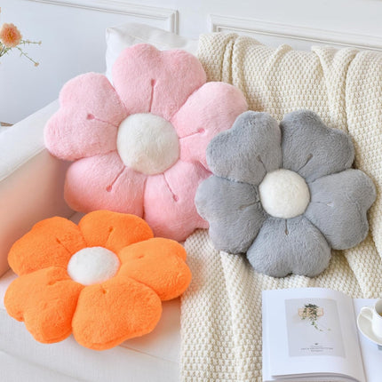 Flower Pillow, Flower Shaped Pillow Decorative Throw Pillows for Bed Couch, Cute Daisy Pillow Dorm Decor Floor Seating Cushion (Pink, 19.6 Inches).