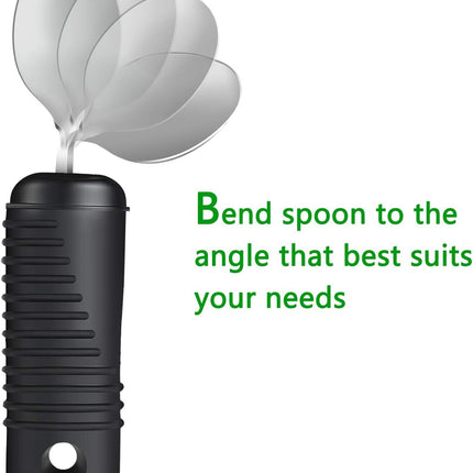 YPC Adaptive Utensils,Easy Grip Silverware,Built Up Bendable Fork,Teaspoon,Tablespoon and Knife for Tremors,Adults,Elderly,Arthritis and Parkinsons,4 Piece Set.
