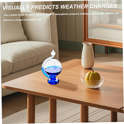 Storm Glass Weather Predictor, Visual Barometric Pressure Gauge, Portable Glass Barometers for The Home Office Desktop Decor Gifts.