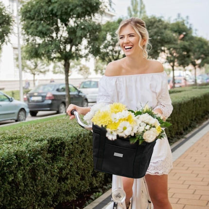 Bike Basket, 10kg Storng Bearing Foldable Bike Front Basket, Removable Dog Carrier for Handlebar, Machine Washable.