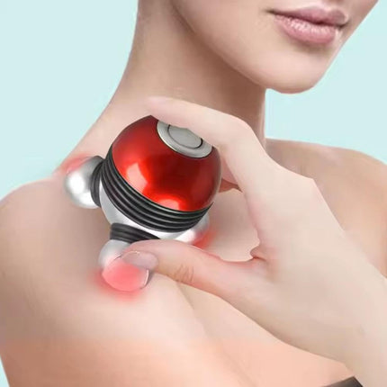 Mini Handheld Massager - Powerful Massage Vibrations for Muscle Relief & Relaxation, Portable Vibrating Body Massager with LED Light for Hand Head Neck Back Legs Arms Pain Release (Purple).