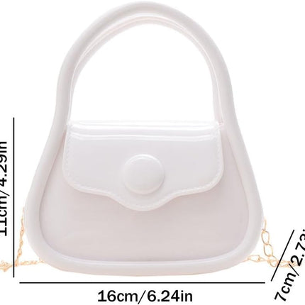 Handle Shoulder Bags for Women,Jelly Satchel Handbag Tote Bag,Trendy Mini Crossbody Purses, Women’s Handbags with Straps.