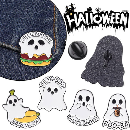 Halloween Cute Ghost Enamel Pins for Backpacks,Novelty Cartoon Brooch Badge Pin for Bookbags Clothes/Jackets & Hat Decoration Kawaii Accessories for Women Men.