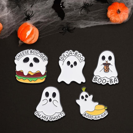 Halloween Cute Ghost Enamel Pins for Backpacks,Novelty Cartoon Brooch Badge Pin for Bookbags Clothes/Jackets & Hat Decoration Kawaii Accessories for Women Men.
