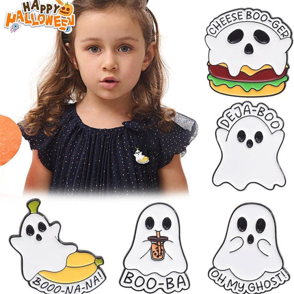 Halloween Cute Ghost Enamel Pins for Backpacks,Novelty Cartoon Brooch Badge Pin for Bookbags Clothes/Jackets & Hat Decoration Kawaii Accessories for Women Men.