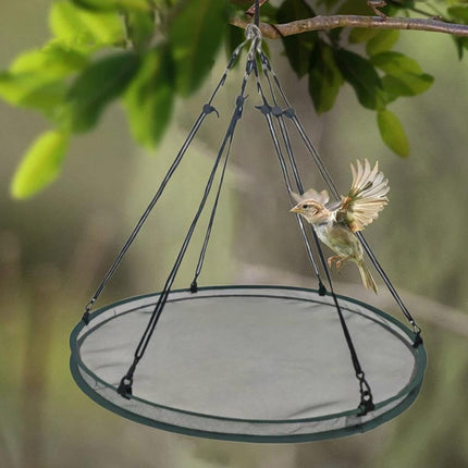 Bird Seed Catcher Tray for Hanging Bird Feeder, Large Outdoor Platform Tray with Adjustable Hanging Hoop, Deep Birdseed Holder for Hummingbird and Bee Feeders in Garden, Lawn, Backyard (L).