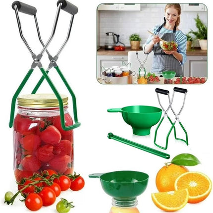 3PCS Canning Essentials Kit - Magnetic Lid Lifter, Canning Supplies Canning Kit, Wide Mouth Canning Funnel Anti-Scald Clip Kitchen Tools for Canning Jars.