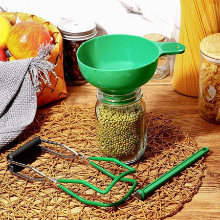 3PCS Canning Essentials Kit - Magnetic Lid Lifter, Canning Supplies Canning Kit, Wide Mouth Canning Funnel Anti-Scald Clip Kitchen Tools for Canning Jars.