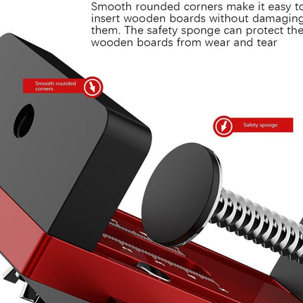 Cabinet Door Installation Positioner, Aluminum Alloy Cabinet Hardware Jig, Adjustable Length Cabinet Installation Tool, Effortless Alignment Door Installation Tools for Most Cabinet Doors (Red).
