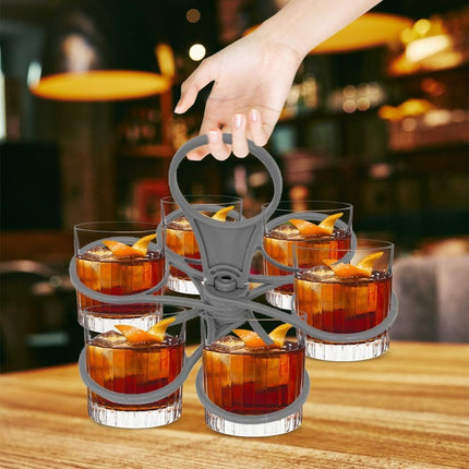 Rotating Cup Holder Fold Away Cup Carrier,Portable Drink Carrier for Big Cups,Reusable Drink Delivery Carrier with Handle for Festival Sports.