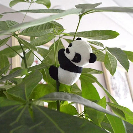 Mini Panda Figurines,Cute Panda Bamboo Toys Panda Cake Decoration,Panda Clips Curtain Holder,Home Decoration Plant Pots Bonsai Craft Decor,Chinese Style Souvenir.