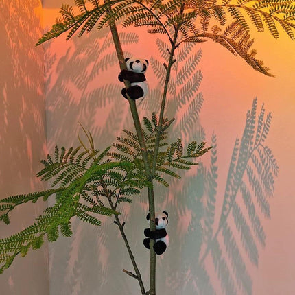 Mini Panda Figurines,Cute Panda Bamboo Toys Panda Cake Decoration,Panda Clips Curtain Holder,Home Decoration Plant Pots Bonsai Craft Decor,Chinese Style Souvenir.