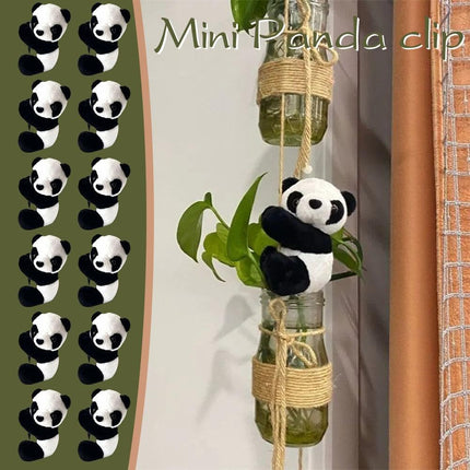Mini Panda Figurines,Cute Panda Bamboo Toys Panda Cake Decoration,Panda Clips Curtain Holder,Home Decoration Plant Pots Bonsai Craft Decor,Chinese Style Souvenir.