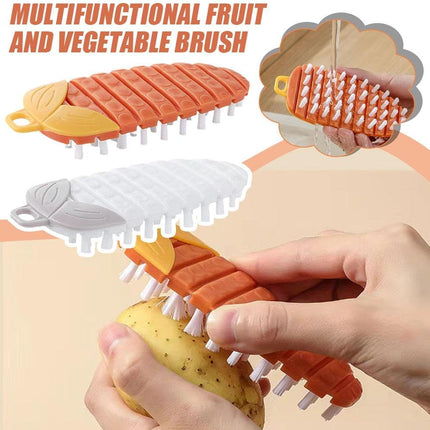 Vegetable Brush,Potato Brush Cleaning Brush,Multiple Fruit Vegetable Cleaning Brush,Vegetable Brush Scrubber for All Kinds Fruits Vegetables (Orange).