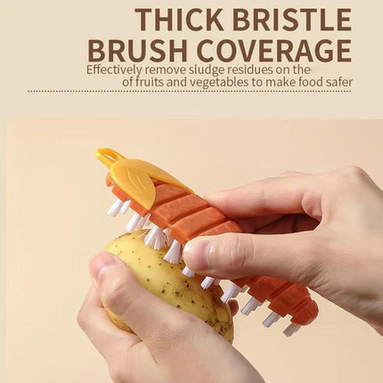 Vegetable Brush,Potato Brush Cleaning Brush,Multiple Fruit Vegetable Cleaning Brush,Vegetable Brush Scrubber for All Kinds Fruits Vegetables (Orange).
