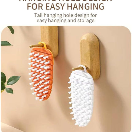 Vegetable Brush,Potato Brush Cleaning Brush,Multiple Fruit Vegetable Cleaning Brush,Vegetable Brush Scrubber for All Kinds Fruits Vegetables (Orange).