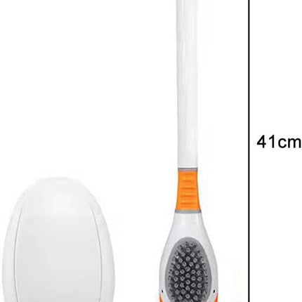 Diving Duck Toilet Brush,Soft Silicone Flex Toilet Brush and Holder,Cartoon Duck Deep Cleaning Bathroom Brush Toilet Accessory,Creative Wall-Mounted Silicone Toilet Cleaner Brush.