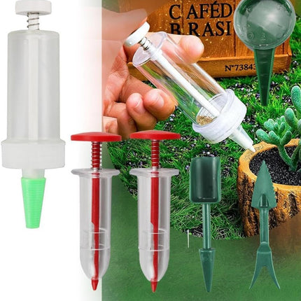Mini Seed Spreader, 2025 Upgrade Mini Sowing Seed Dispenser, Small Hand Seed Planter Tool, Manual Seedlings Dibber and Widger Set, Garden Seed Planter Seed Counter for Spreading.