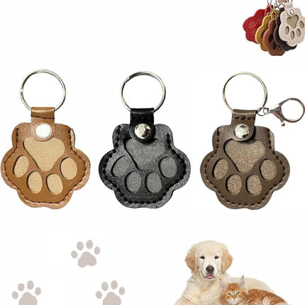 3 Pcs Dog Fur Storage Keychain - Cat Paw Shaped Keychain Pet Hair Keepsake Keyring, Handmade Key Holder for Collecting Cat and Dog Hair, Pet Memorial Gift.