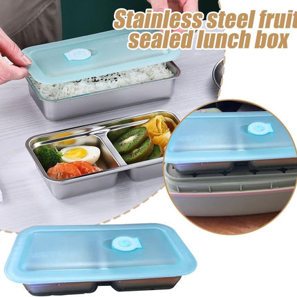Grab and Go Snack Containers – Reusable Stainless Steel Double Compartment Containers with Lids, Stainless Steel Snack Containers, Snacks Dips for Snacks, Dips, Takeout, Travel.