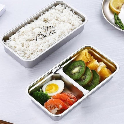 Grab and Go Snack Containers – Reusable Stainless Steel Double Compartment Containers with Lids, Stainless Steel Snack Containers, Snacks Dips for Snacks, Dips, Takeout, Travel.
