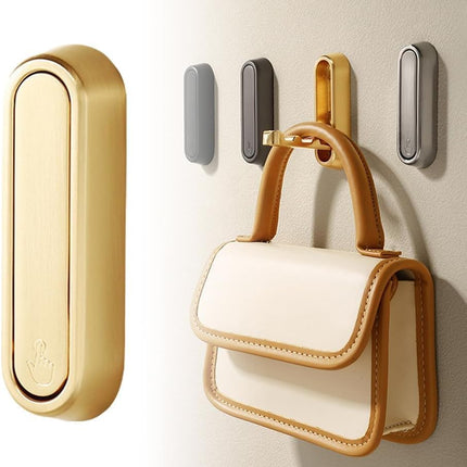Folding Wall Hook, 2025 New Flip Down Hook Folding Heavy-Duty Coat Hooks Wall, Invisible Foldable Valet Hooks for Hanging Coats, Scarves, Hats, Bathrobes, Keys, Bags (Brown).