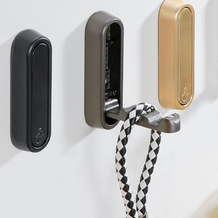 Folding Wall Hook, 2025 New Flip Down Hook Folding Heavy-Duty Coat Hooks Wall, Invisible Foldable Valet Hooks for Hanging Coats, Scarves, Hats, Bathrobes, Keys, Bags (Brown).