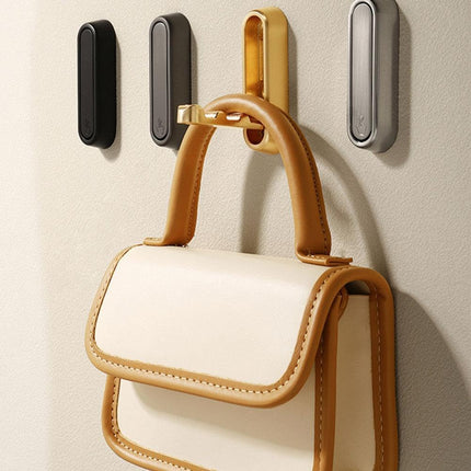 Folding Wall Hook, 2025 New Flip Down Hook Folding Heavy-Duty Coat Hooks Wall, Invisible Foldable Valet Hooks for Hanging Coats, Scarves, Hats, Bathrobes, Keys, Bags (Brown).