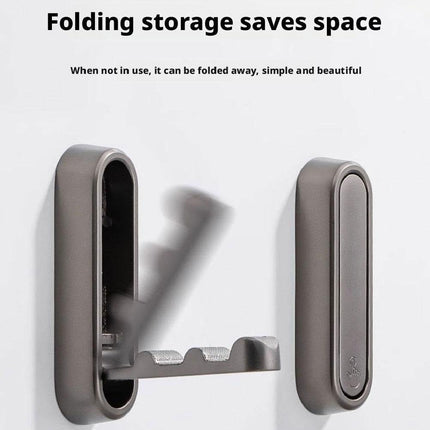 Folding Wall Hook, 2025 New Flip Down Hook Folding Heavy-Duty Coat Hooks Wall, Invisible Foldable Valet Hooks for Hanging Coats, Scarves, Hats, Bathrobes, Keys, Bags (Brown).